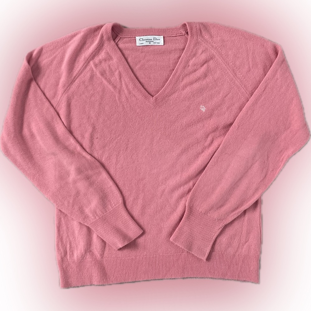 Mens vintage Christian Dior v neck sweater size medium